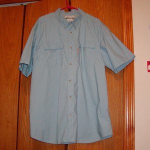 Men's blue Columbia shirt.